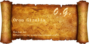 Oros Gizella névjegykártya
