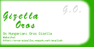 gizella oros business card